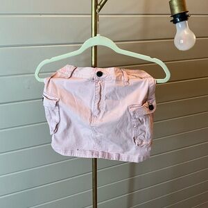 American Bazi Light Pink Cargo Skirt